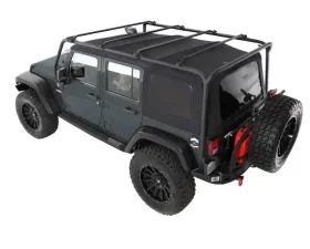 SRC Roof Rack 07-18 Wrangler JK 4 DR 300 Lb Rating Black Textured Smittybilt
