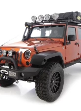 SRC Roof Rack 07-18 Wrangler JK 4 DR 300 Lb Rating Black Textured Smittybilt                                     - 76717 - Image 4
