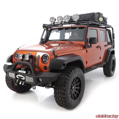 SRC Roof Rack 07-18 Wrangler JK 4 DR 300 Lb Rating Black Textured Smittybilt - 76717