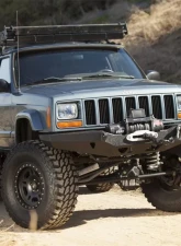 XRC Front Bumper 84-01 Cherokee XJ Black Textured Smittybilt                                     - 76810 - Image 3