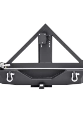 XRC Rear Bumper w/ 2 Inch Hitch Receiver and Tire Carrier 07-18 Wrangler JK Black Powdercoat Smittybilt                                     - 76856 - Image 3