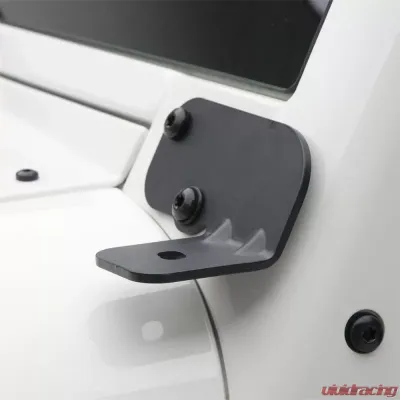 Light Mount Windshield Hinge Bracket 07-18 Wrangler JK Black Smittybilt - 7690