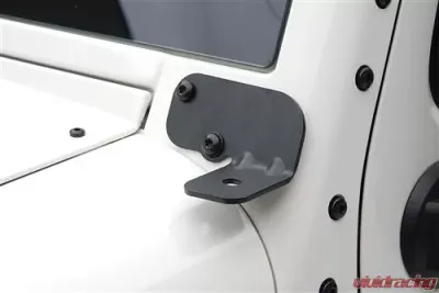 Light Mount Windshield Hinge Bracket 07-18 Wrangler JK Black Smittybilt - 7690