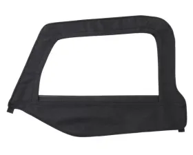 Smittybilt Soft Top Door Skin W/ Frame 97-06 Wrangler TJ Driver Side Black Diamond Smittybilt
