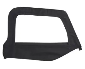 Soft Top Door Skin W/ Frame 97-06 Wrangler TJ Passenger Side Black Diamond Smittybilt