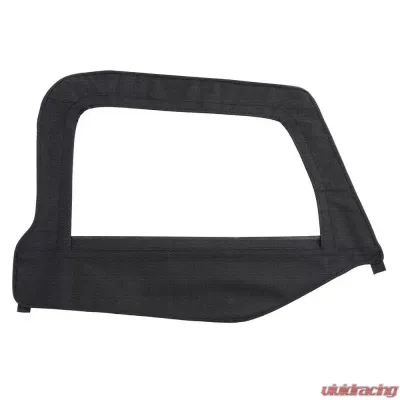 Soft Top Door Skin W/ Frame 97-06 Wrangler TJ Passenger Side Black Diamond Smittybilt - 79535