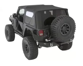 Smittybilt Soft Top 07-09 Wrangler JK 2 DR OEM Replacement W/Tinted Windows Black Diamond Smittybilt