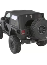 Smittybilt Soft Top 07-09 Wrangler JK 2 DR OEM Replacement W/Tinted Windows Black Diamond Smittybilt                                     - 9070235 - Image 3