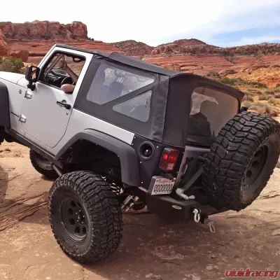 Smittybilt Soft Top 10-18 Wrangler JK 2 DR OEM Replacement W/Tinted Windows Black Diamond Smittybilt - 9075235