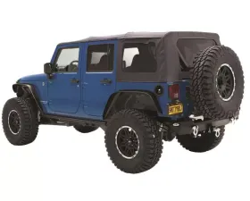 Smittybilt Soft Top 07-09 Wrangler JK 4 DR OEM Replacement W/Tinted Windows Black Diamond Smittybilt