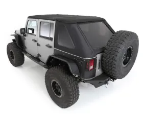 Smittybilt Bowless Soft Top Combo 07-18 Wrangler JK 4 DR OEM Replacement W/Tinted Windows Black Diamond Smittybilt