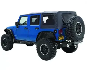 Smittybilt Soft Top 10-18 Wrangler JK 4 DR OEM Replacement W/Tinted Windows Black Diamond Smittybilt