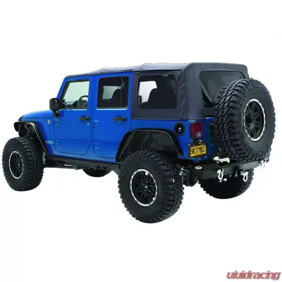 Smittybilt Soft Top 10-18 Wrangler JK 4 DR OEM Replacement W/Tinted Windows Black Diamond Smittybilt - 9085235