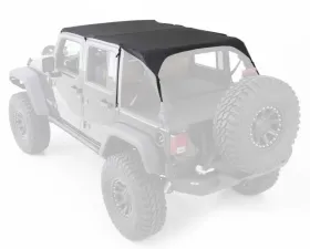 Smittybilt Extended Soft Top 10-18 Wrangler JK 4 DR Black Diamond Smittybilt