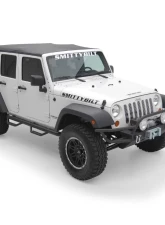 Smittybilt Nerf Steps 12-18 Wrangler JK 4DR 2 Inch Main Tube 2 Step Black Smittybilt                                     - J0764 - Image 3