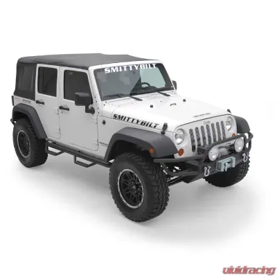 Smittybilt Nerf Steps 12-18 Wrangler JK 4DR 2 Inch Main Tube 2 Step Black Smittybilt - J0764