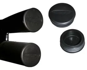 Smittybilt Tubular Bumper End Caps 3 Inch Tube Pair Black Smittybilt