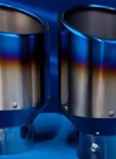 Motordyne True Dual X Pipe Exhaust System w/ 4.5" Blue Rolled Tips Infiniti G35 03-08                                     - MD-004/008 - Image 5