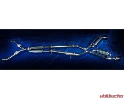 Motordyne Shockwave Exhaust With 4.5" Blue Rolled Tips Infiniti Q60 | G37 2009-2018 - MD-042
