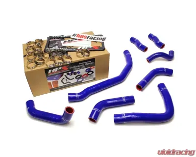 HPS Blue Reinforced Silicone Coolant Hose Complete kit (8pc) for front radiator + rear engine for Toyota 90-99 MR2 3SGTE Turbo - 57-1501-BLUE
