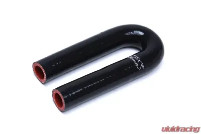 HPS Performance Products High Temp 1.5" ID 4-ply Silicone 180 Degree U Bend Elbow Coupler Hose Black - HTSEC180-150-BLK