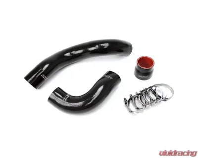 HPS Black Reinforced Silicone Intercooler Hose Kit for Honda 2017-2021 Civic Type R 2.0L Turbo - 57-1697-BLK