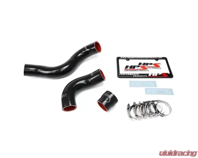 HPS Black Reinforced Silicone Intercooler Hose Kit for Honda 2017-2021 Civic Type R 2.0L Turbo - 57-1697-BLK