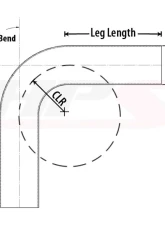 HPS 2.25" OD 35 Degree Bend Aluminum Elbow Pipe 16 Gauge w/ 2-1/4" CLR                                     - AT35-225-CLR-225 - Image 2