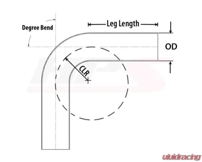 HPS 2.25" OD 35 Degree Bend Aluminum Elbow Pipe 16 Gauge w/ 2-1/4" CLR - AT35-225-CLR-225