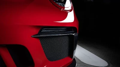 TechArt Front Airblades Glossy Carbon Fiber for Porsche 991.2 Turbo 2017-2019                                     - 091.121.197.009G - Image 3