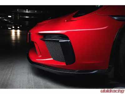 TechArt Front Airblades Glossy Carbon Fiber for Porsche 991.2 Turbo 2017-2019 - 091.121.197.009G