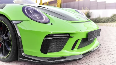 TechArt Front Airblades Glossy Carbon Fiber for Porsche 991.2 Turbo 2017-2019                                     - 091.121.197.009G - Image 3