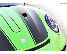 TechArt Aero Hood Partially Coated Glossy Carbon Fiber for Porsche 991.2 GT3 RS 2018-2019