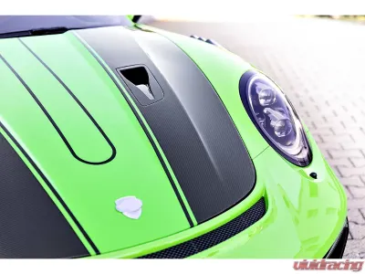 TechArt Aero Hood Partially Coated Glossy Carbon Fiber for Porsche 991.2 GT3 RS 2018-2019 - 091.121.198.009