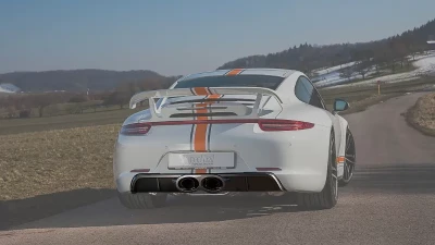 TechArt Rear Diffuser Glossy Carbon Fiber for Porsche 991 Carrera 2012-2016 & Targa 2014-2016                                     - 091.121.500.009G - Image 3