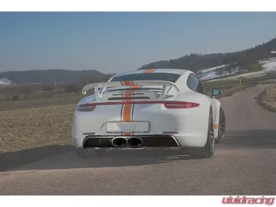 TechArt Rear Diffuser Glossy Carbon Fiber for Porsche 991 Carrera 2012-2016 & Targa 2014-2016 - 091.121.500.009G