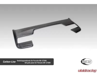 TechArt Tailgate Panel Glossy Carbon Fiber for Porsche 991 GT3 RS 2014-2016 - 091.121.790.009G
