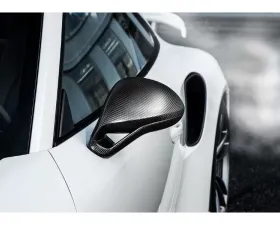 TechArt Standard Side Mirror Bottom Shell Matt Carbon Fiber for Porsche 991 | 991.2
