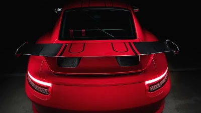 TechArt Rear Spoiler Profile Glossy Carbon Fiber for Porsche 991 GT3 RS 2018-2019                                     - 091.121.891.009G - Image 4
