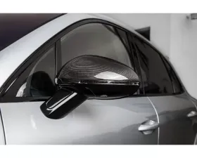 TechArt Side Mirror Shells Glossy Carbon Fiber for Porsche 95B Macan 2014-2021