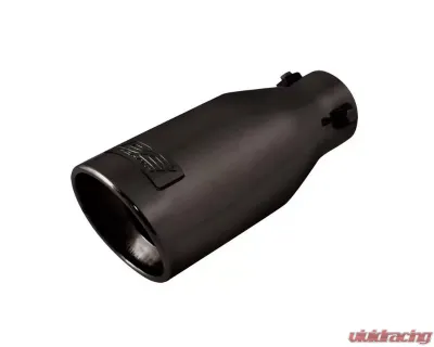 DC Sports 2.25" Black Powder Coated Stainless Steel Bolt-On Exhaust Tip - EX-1012B
