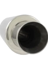 DC Sports 2.5" Polished Stainless Steel Muffler|Silencer w/ Slant Cut Tip - Universal                                     - EX-5015 - Image 2