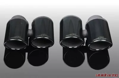 AC Schnitzer Black Quad Sport Exhaust Tail Pipes BMW G30|G31 530d/540d/M550d - 18143303109