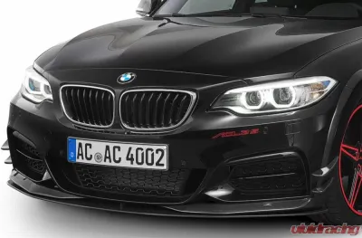 AC Schnitzer Black Front Splitter w/ Middle Rack BMW F22 | F23 2-Series w/ M-Technik SA715 - 5111222340