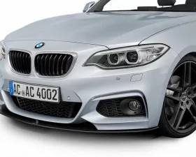 AC Schnitzer Black Front Splitter w/ Middle Rack BMW F22 | F23 2-Series w/ M-Technik SA715