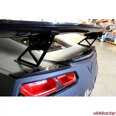 APR Performance GTC-500 74" Carbon Fiber Adjustable Wing w/ Spoiler Delete Chevrolet Corvette C7 2014-2019 - AS-107479