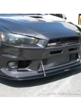 APR Performance Carbon Fiber Front Wind Splitter Mitsubishi Evolution X w/ OEM Lip 2008-2016                                     - CW-411096 - Image 2