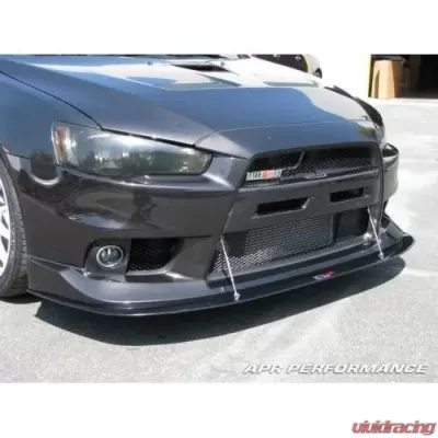 APR Performance Carbon Fiber Front Wind Splitter Mitsubishi Evolution X w/ OEM Lip 2008-2016 - CW-411096