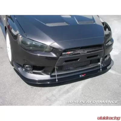 APR Performance Carbon Fiber Front Wind Splitter Mitsubishi Evolution X w/ OEM Lip 2008-2016 - CW-411096
