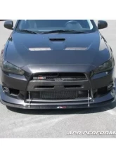APR Performance Carbon Fiber Front Wind Splitter Mitsubishi Evolution X w/ OEM Lip 2008-2016                                     - CW-411096 - Image 4